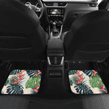 Heliconia Flowers, Palm And Monstera Leaves Front And Back Car Mats