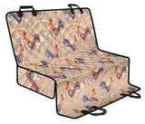 Cute Rooster Chicken Cock Floral Ornament Background Dog Car Seat Covers