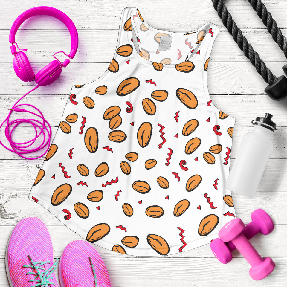 peanuts pattern background Women Racerback Tank Top