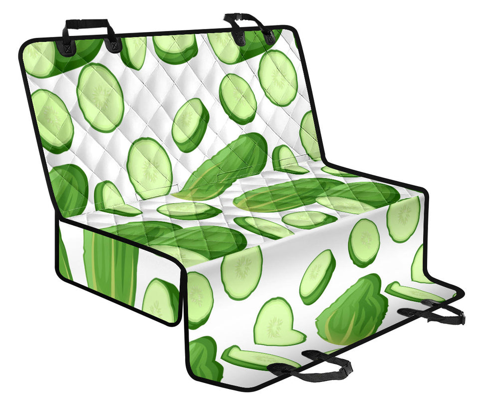 Cucumber Whole Slices Pattern Dog Car Seat Covers