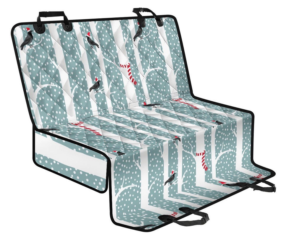 Crows Christmas Hat Scarf Dog Car Seat Covers