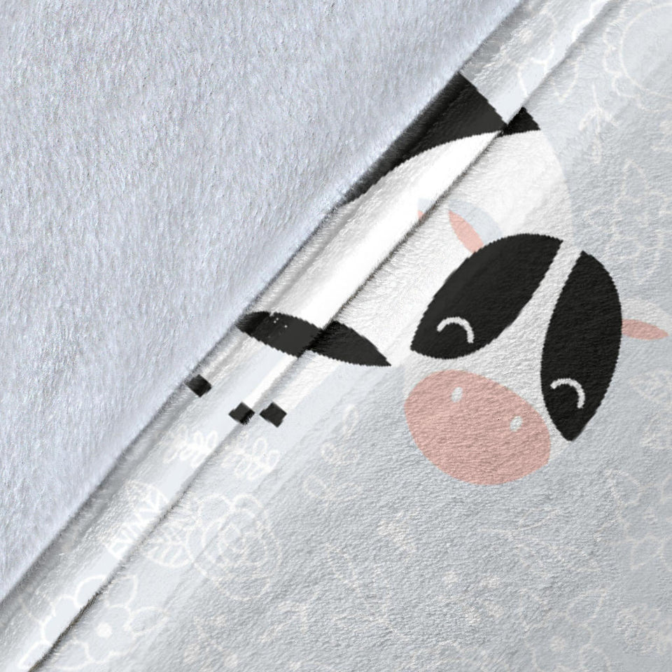 Cute Cows Pattern Premium Blanket