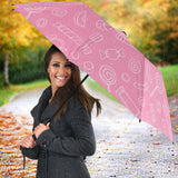 Sweet Candy Pink Background Umbrella