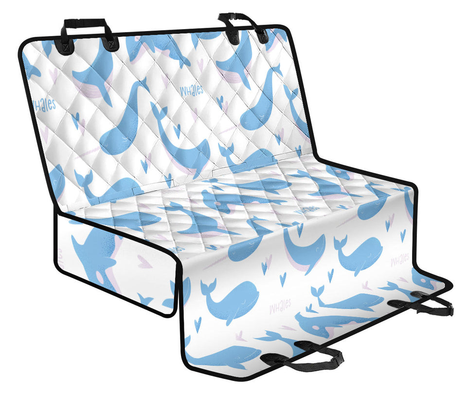 Blue Whale Pattern Dog Car Seat Covers