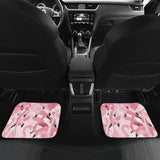 Pink Flamingos Pattern Background Front And Back Car Mats
