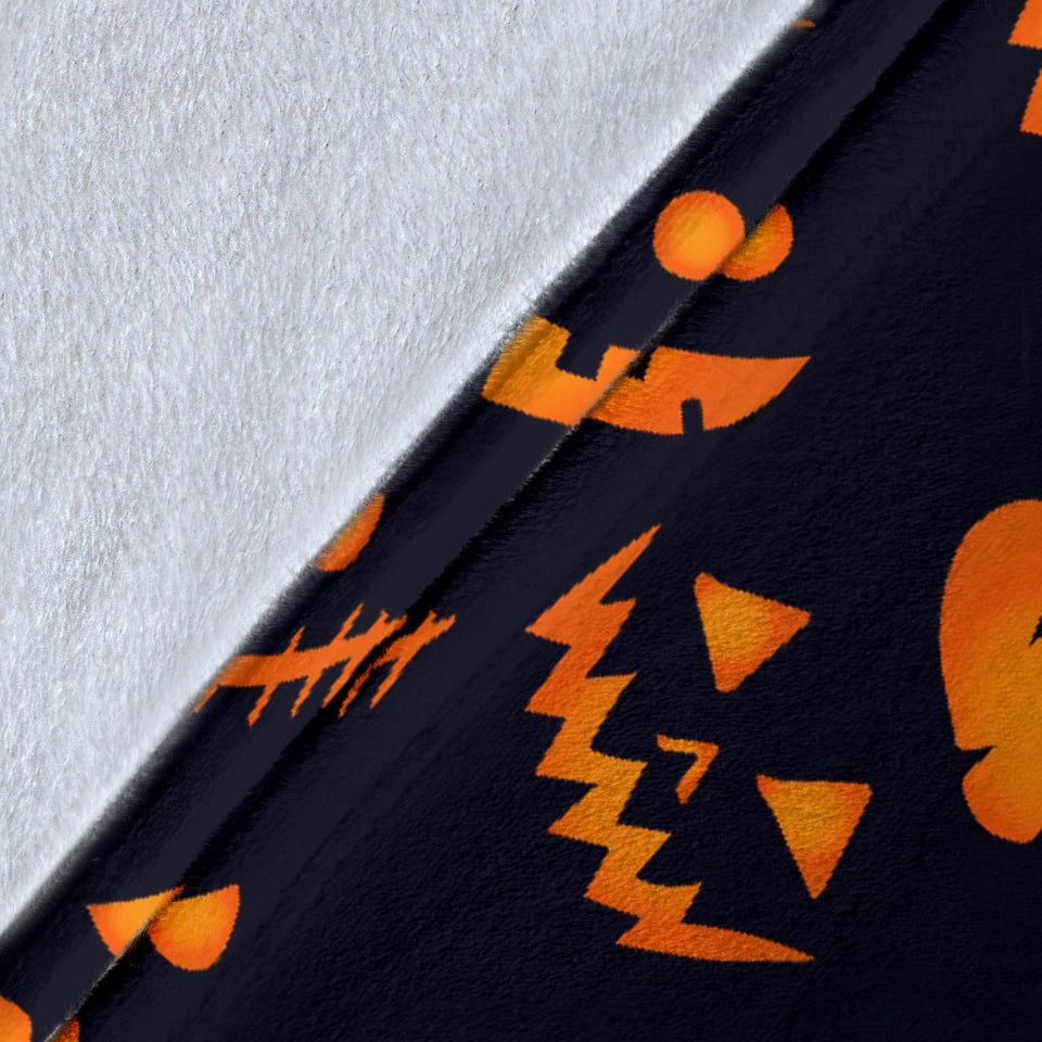Halloween Pattern Pumpkin Background Premium Blanket