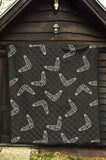 Hand Drawn Boomerang Australian Aboriginal Ornament Premium Quilt