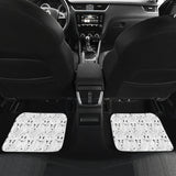 Bull Terrier Pattern Print Design 02 Front and Back Car Mats