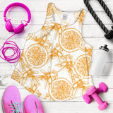 hand drawn orange fruit pattern Women Racerback Tank Top