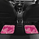 Beautiful Dragonfly Pink Background Front And Back Car Mats