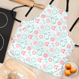 Clock Time Pattern Blackground Adjustable Apron