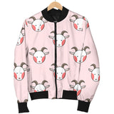 Cute Goat Pattern Women'S Bomber Jacket