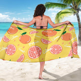 Grapefruit Yellow Background Sarong