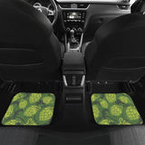Hop Pattern Hop Cone Background Front And Back Car Mats