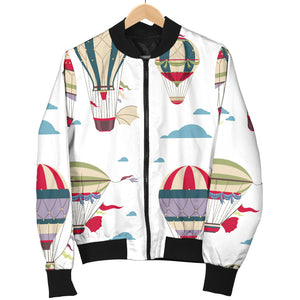 Hot Air Balloon Pattern Women'S Bomber Jacket