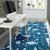 Cute Shark Pattern Area Rug