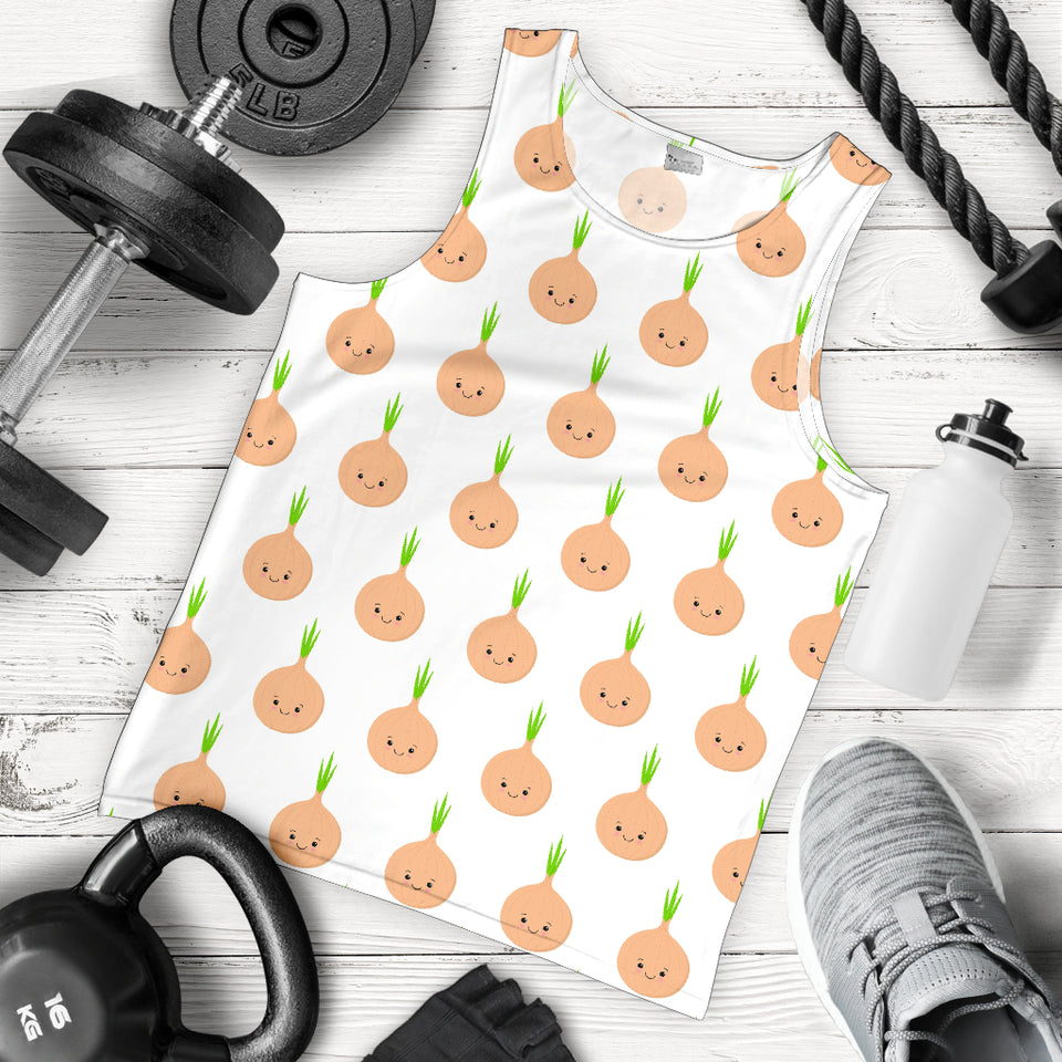 cute onions smiling faces Men Tank Top