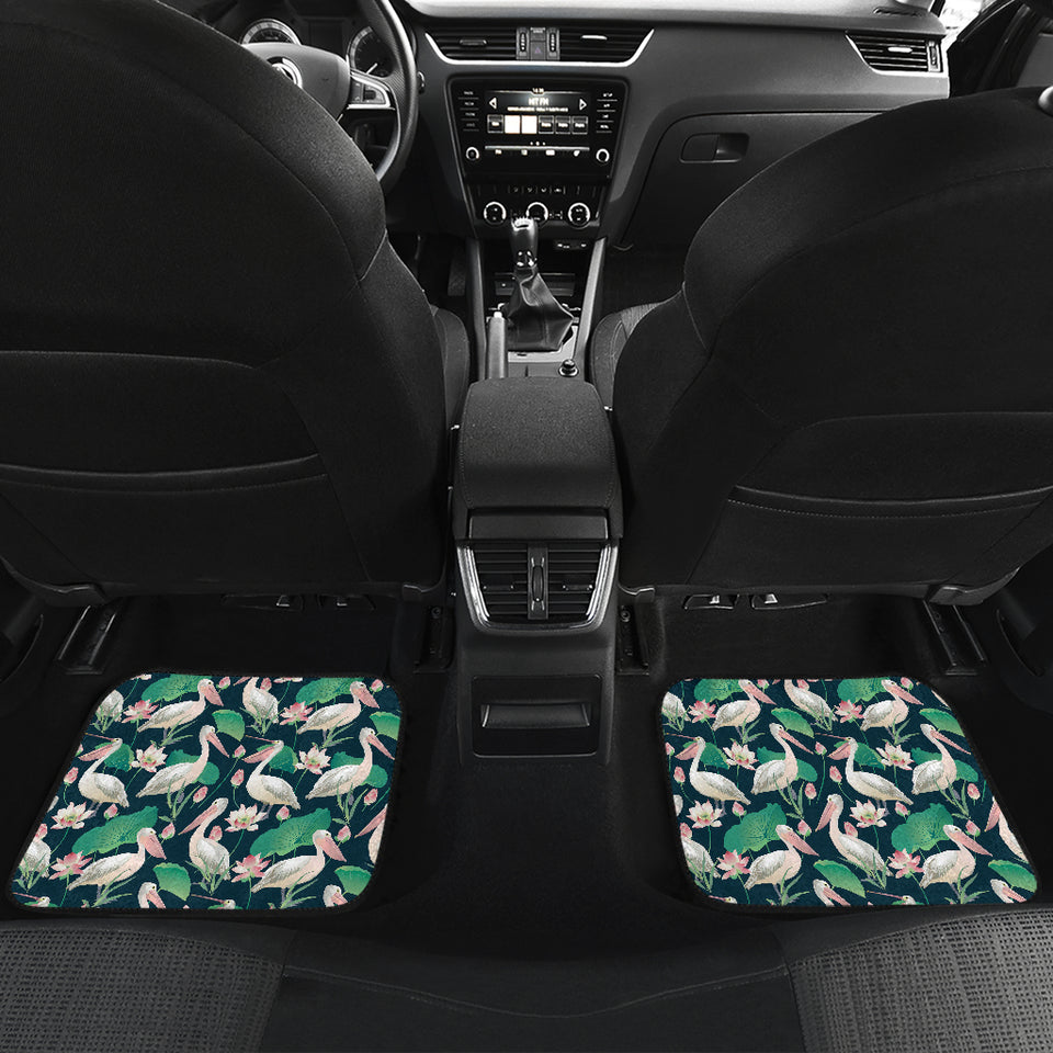 Pelican Pattern Print Design 03 Front and Back Car Mats