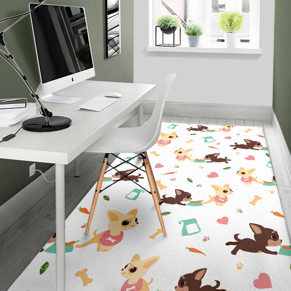 Cute Chihuahua Puppie Pattern Area Rug