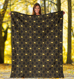 Casino Cards Suits Pattern Print Design 01 Premium Blanket