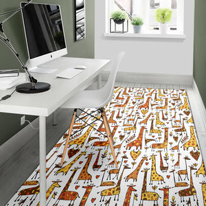 Giraffe Pattern Print Design 04 Area Rug