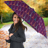 Eiffel Tower Pattern Print Design 05 Umbrella