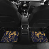 Gold Dragon Pattern Front And Back Car Mats