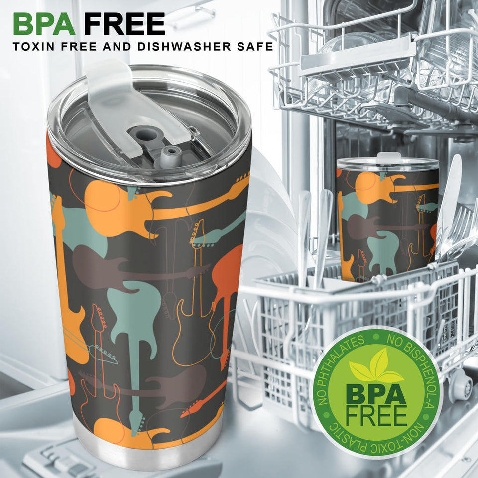 Electric Guitars Pattern Tumbler