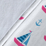 Sailboat Anchor Pattern Premium Blanket
