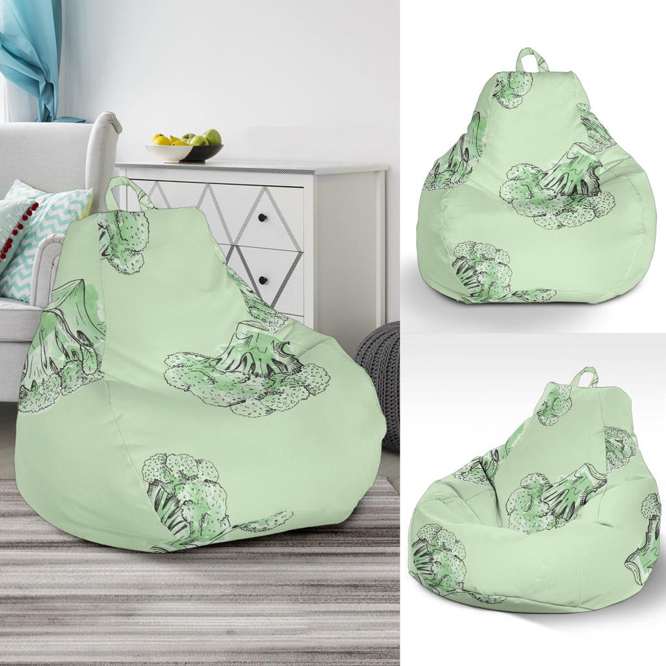 Broccoli Sketch Pattern Bean Bag Cover