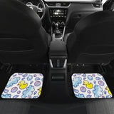 Duck Toy Pattern Print Design 01 Front and Back Car Mats