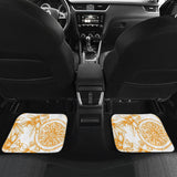 Hand Drawn Orange Fruit Pattern Front And Back Car Mats