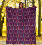 Eiffel Tower Pattern Print Design 05 Premium Blanket