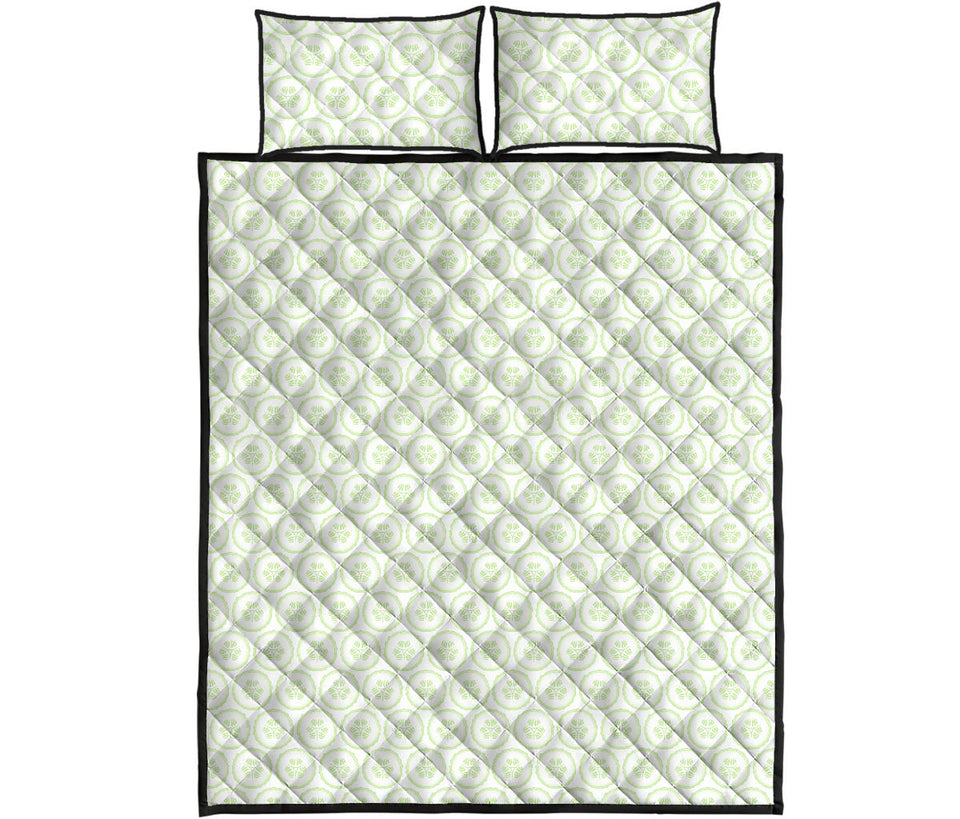 Cucumber pattern background Quilt Bed Set