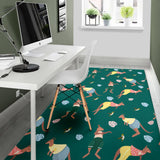 Kangaroo Leaves Pattern Area Rug