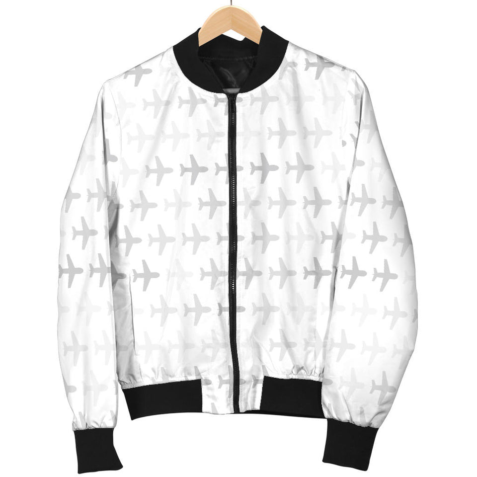 Airplane Print Pattern Men'S Bomber Jacket