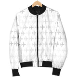 Airplane Print Pattern Men'S Bomber Jacket