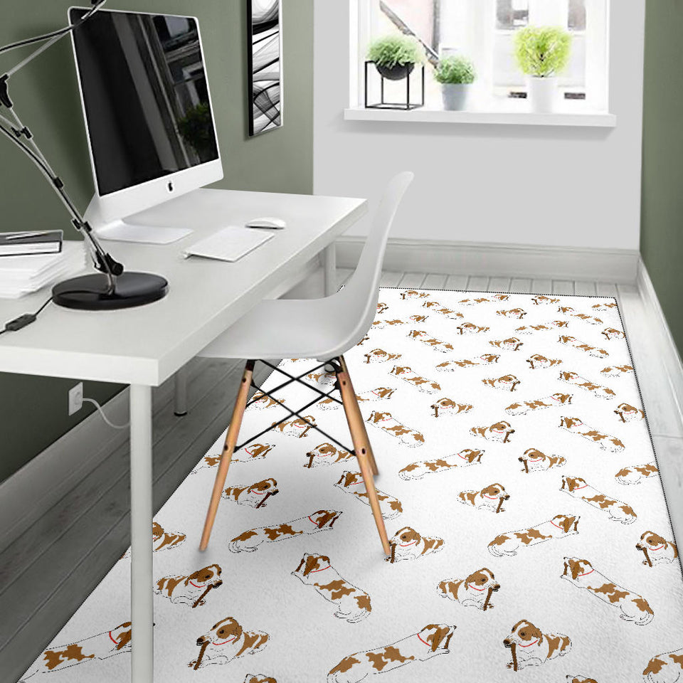 Jack Russel Pattern Print Design 04 Area Rug
