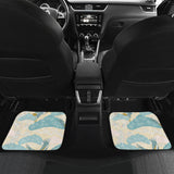 Bonsai Bamboo Stork Japanese Pattern Cream Theme Front And Back Car Mats
