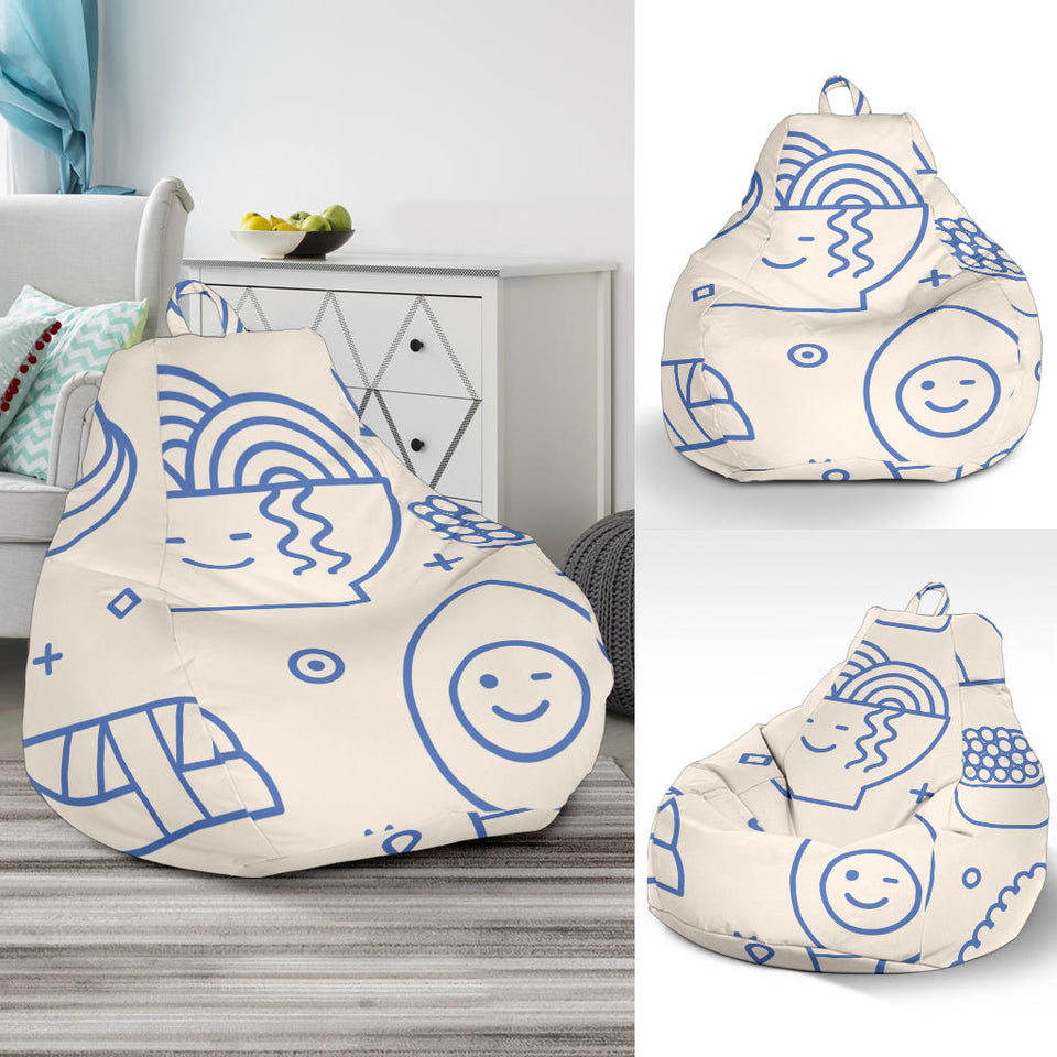 Cute Sushi Icon Pattern Bean Bag Cover