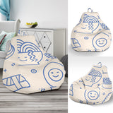 Cute Sushi Icon Pattern Bean Bag Cover