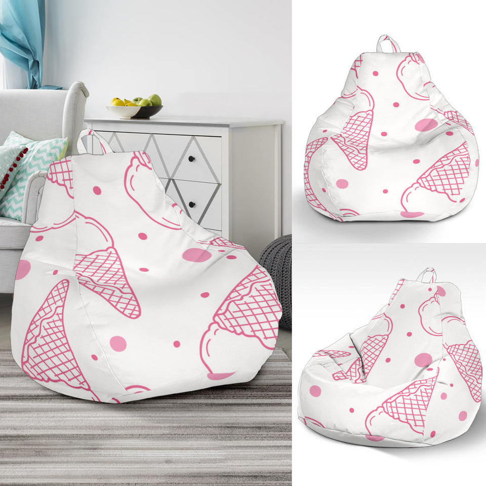 Hand Drawn Ice Cream Pattern Bean Bag Cover