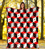 Dice Pattern Print Design 02 Premium Blanket