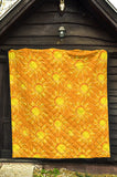 Sun Orange Background Premium Quilt