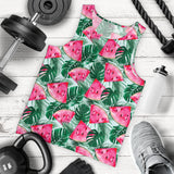 Watermelons tropical palm leaves pattern Men Tank Top