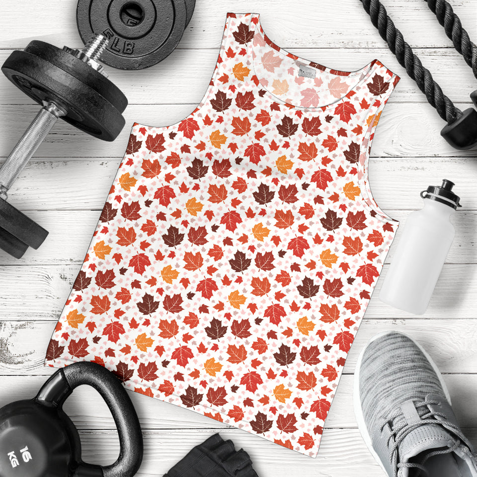 Colorful Maple Leaf pattern Men Tank Top
