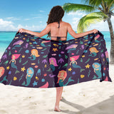 Beautiful Mermaid Fish Jellyfish Algae Other Marine World Sarong