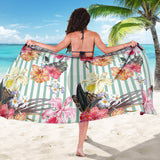 Colorful Orchid Flower Pattern Sarong