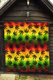 Canabis Marijuana Weed Pattern Print Design 03 Premium Quilt
