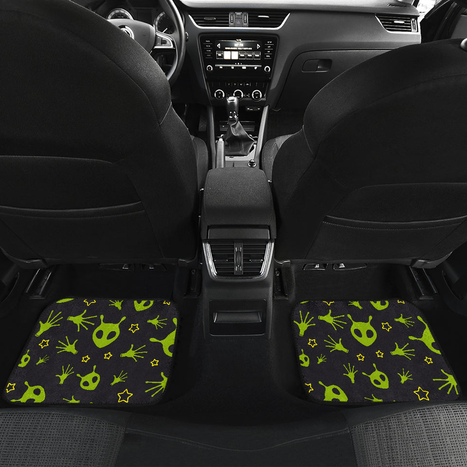 Alien Pattern Print Design 02 Front and Back Car Mats